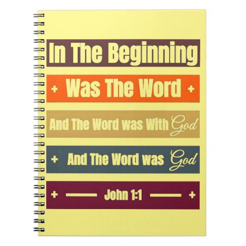 Inspirational Bible Verse Spiral Notebook