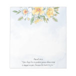 Inspirational Bible Verse Spring Watercolor Floral Notepad at Zazzle