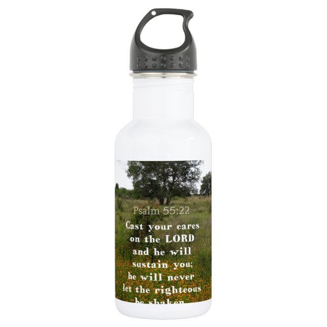 Inspirational Bible Verse Water Bottle (Front)