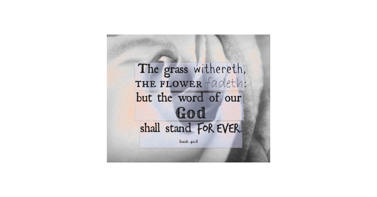 Inspirational Bible Verse Word of God Shall Stand Canvas Print Zazzle