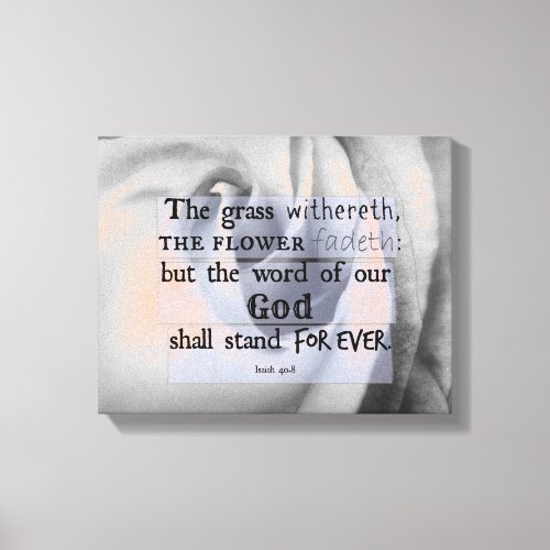 Inspirational Bible Verse Word of God Shall Stand Canvas Print