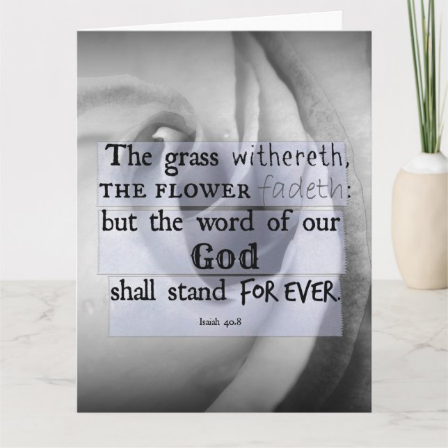 Inspirational Bible Verse: Word of God Shall Stand Card (Front)