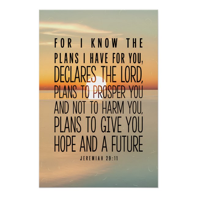 Inspirational Biblical Quotation Poster (Front)