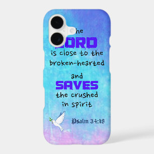 Inspirational Biblical Quote Psalm 34:18 iPhone 17 Case