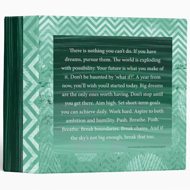 Inspirational Big Dreams Motivational Pep Talk Binder (Front/Spine)