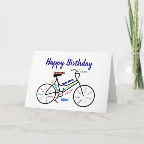 Inspirational Birthday Bike Cycling Sport Hobby Card