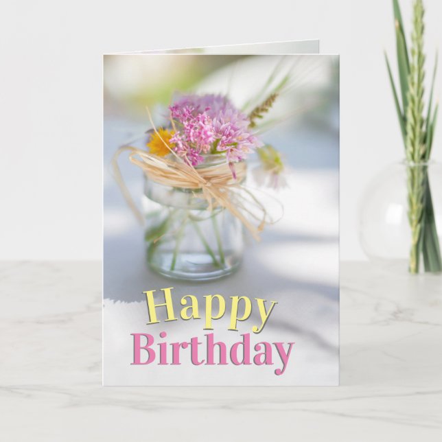Inspirational Birthday, Blessing and Bible Verse Card (Front)