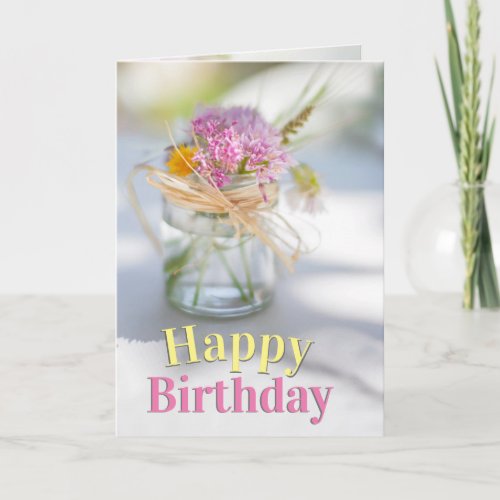 Inspirational Birthday Blessing and Bible Verse Card