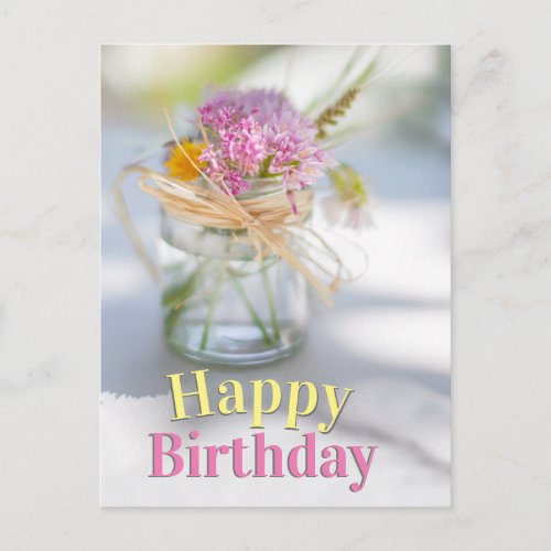 Inspirational Birthday Blessing and Bible Verse Postcard