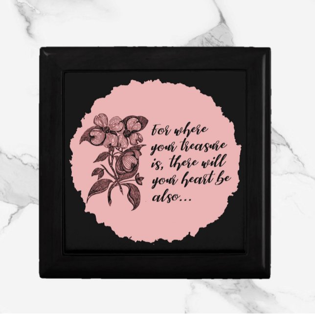 Inspirational Black and Pink Treasure Quote  Gift Box (Creator Uploaded)