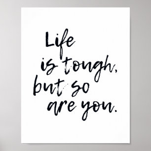 Inspirational Black and White Scandi typographic Poster