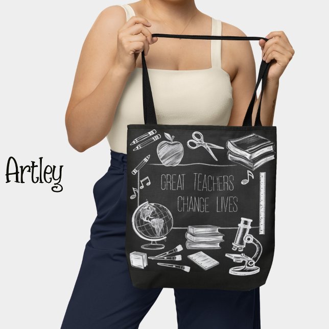 Inspirational Black Elementary School Teacher Tote Bag (Creator Uploaded)