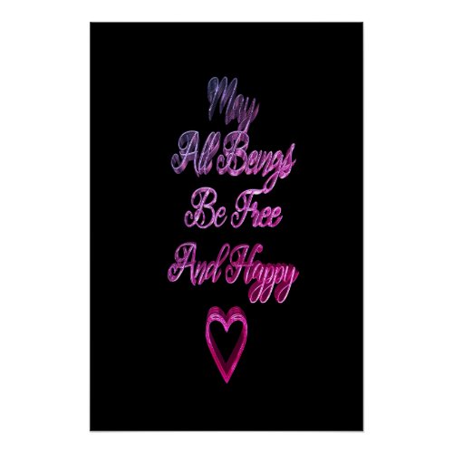 Inspirational Blessing Spirituality Typography Poster