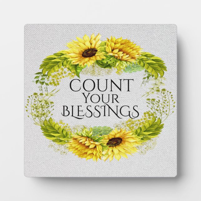 Inspirational Blessings Plaque (Front)