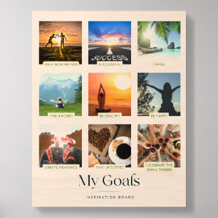 Inspirational Board My Goals Wood Photo Tile