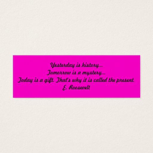 Customizable Inspirational Book Mark Business Card