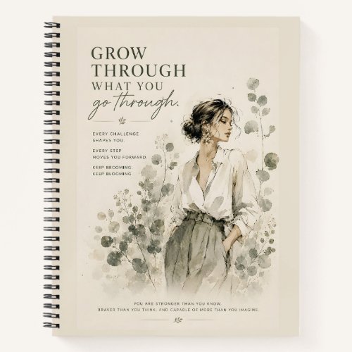 Inspirational Botanical Fashion Art Notebook
