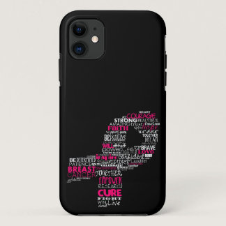 Inspirational Breast Cancer Awareness Ribbon iPhone 11 Case