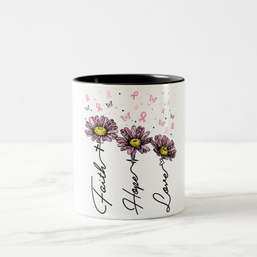 Inspirational Breast Cancer AwarenessSupport Two_ Two_Tone Coffee Mug