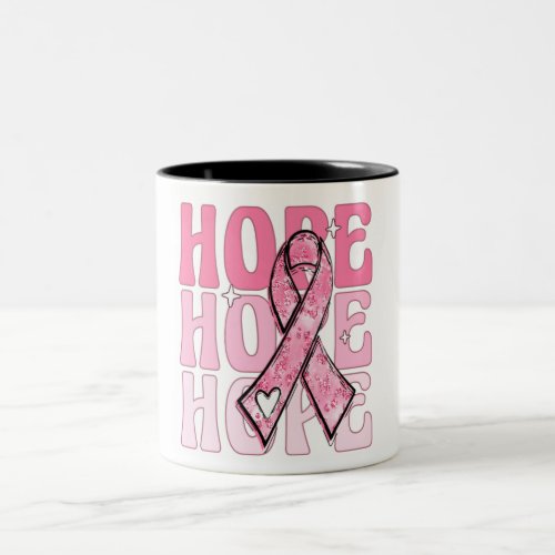 Inspirational Breast Cancer AwarenessSupport Two_ Two_Tone Coffee Mug