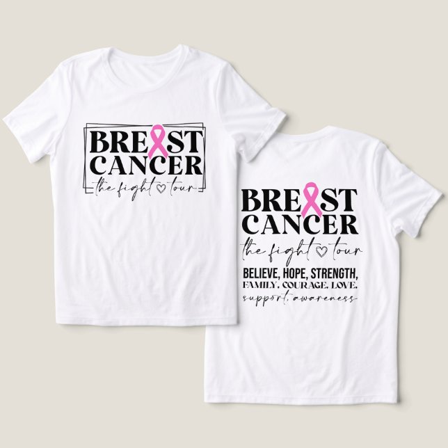 Inspirational Breast Cancer Awareness Tri-Blend Shirt (Design Front & Back)
