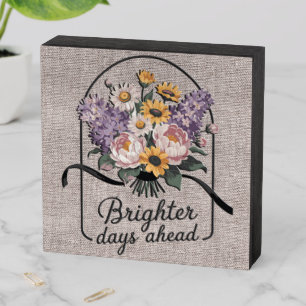 Inspirational Brighter Days Head Quote/Sublimation Wooden Box Sign