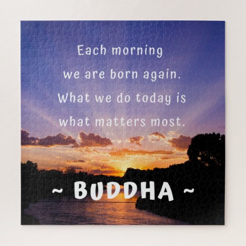 Inspirational Buddha Morning Quote Jigsaw Puzzle