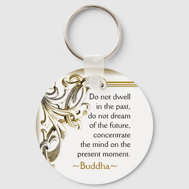 Inspirational Buddha Quote Keychain (Front)
