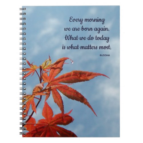 Inspirational Buddha Quote Notebook