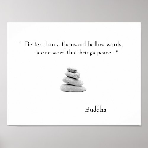 Inspirational Buddha Quote Poster Art