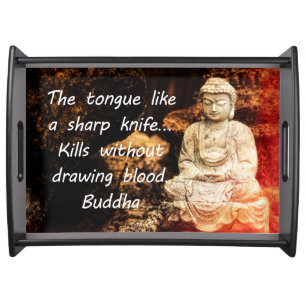 Inspirational Buddha Quote Serving Tray