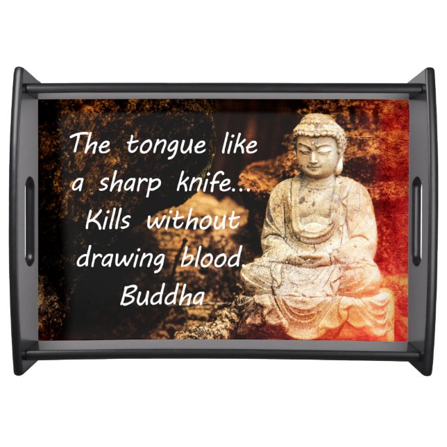 Inspirational Buddha Quote Serving Tray (Front)