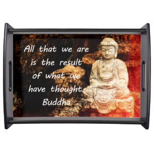 Inspirational Buddha Quote Serving Tray