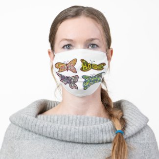 Inspirational Butterflies Art Custom Face Masks