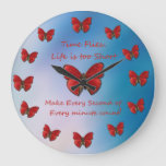 Inspirational Butterfly Clock at Zazzle