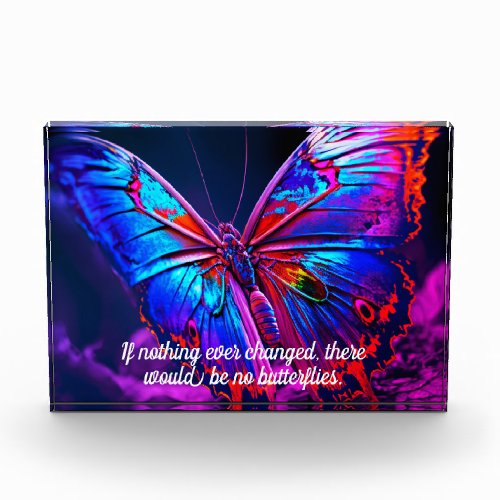 Inspirational Butterfly Message Acrylic Award