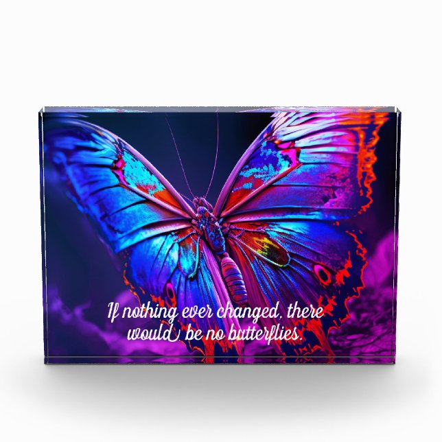 Inspirational Butterfly Message Acrylic Award (Front)