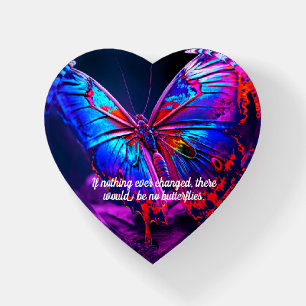 Inspirational Butterfly Message Acrylic Award Paperweight
