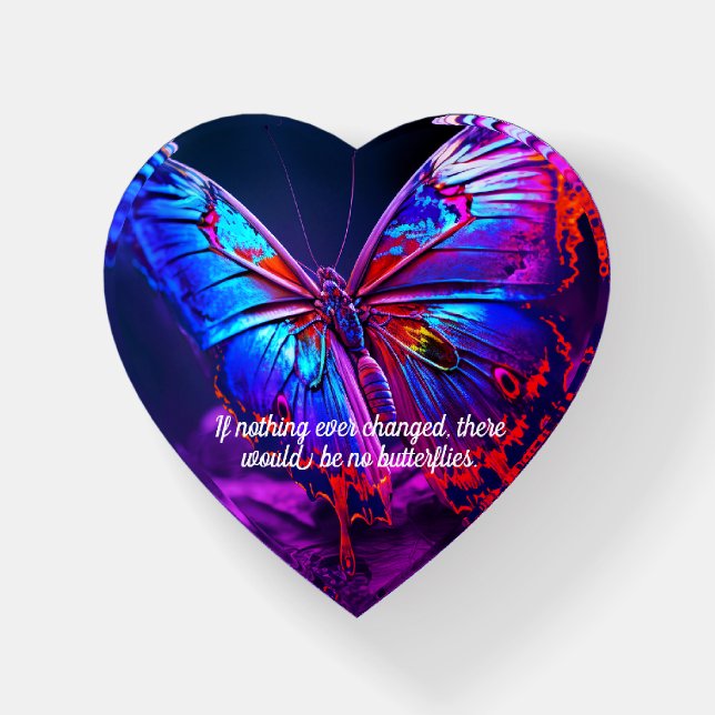 Inspirational Butterfly Message Acrylic Award Paperweight (Front)