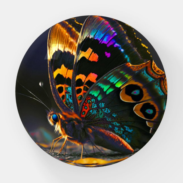 Inspirational Butterfly Message Acrylic Award Paperweight (Front)