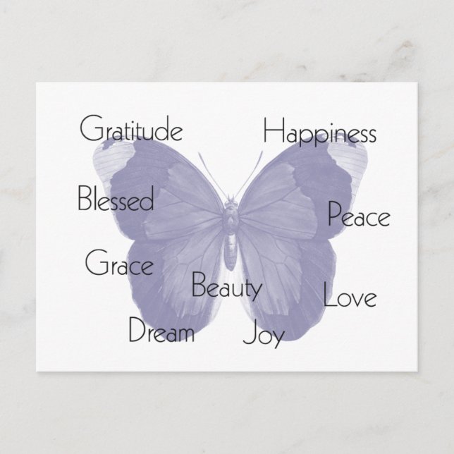 Inspirational Butterfly Postcard (Front)