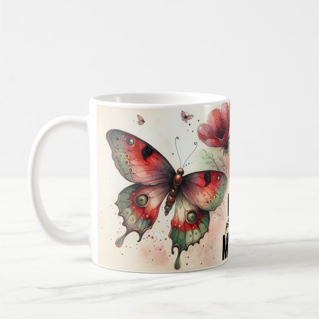 Inspirational Butterfly Quote Coffee Mug (Left)