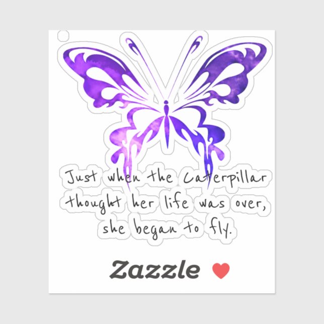 Inspirational Butterfly Sticker (Sheet)