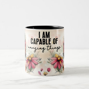 Inspirational Butterfly Wrap Two-Tone Coffee Mug