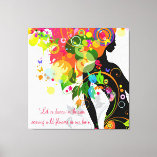 Inspirational Butterfly Wrapped Canvas Print