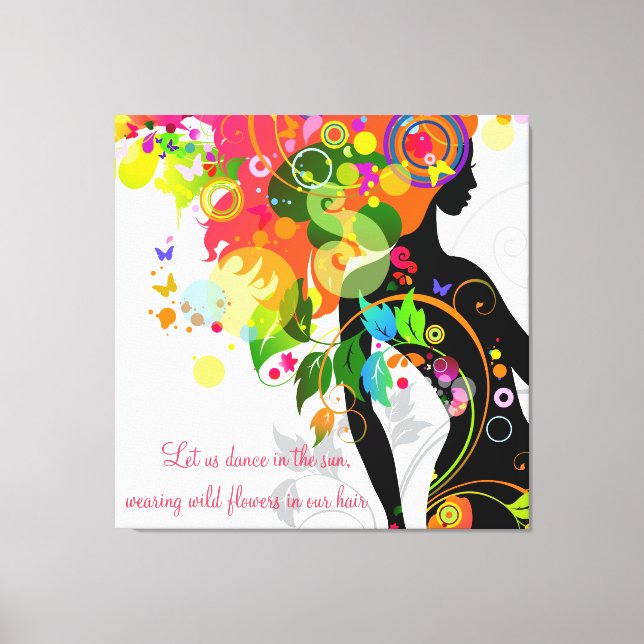 Inspirational Butterfly Wrapped Canvas Print (Front)