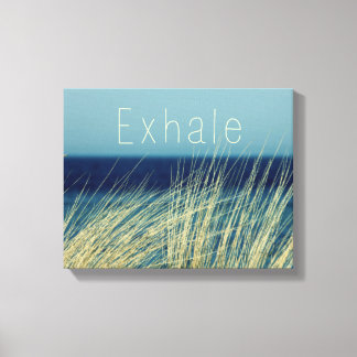 Inspirational Calming Ocean Typography/Word Art Canvas Print