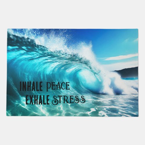 Inspirational Calming Ocean Wave Doormat Door Mat