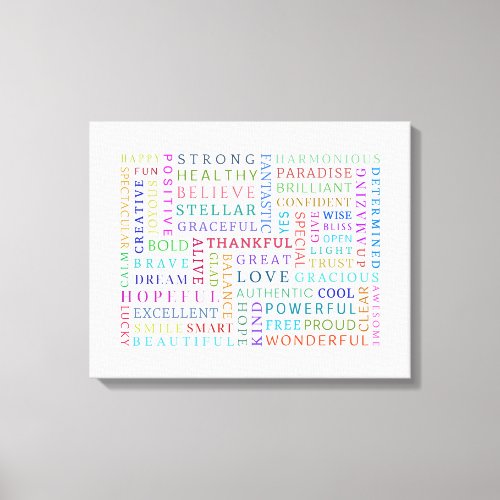 INSPIRATIONAL Canvas Print Positivity Collage