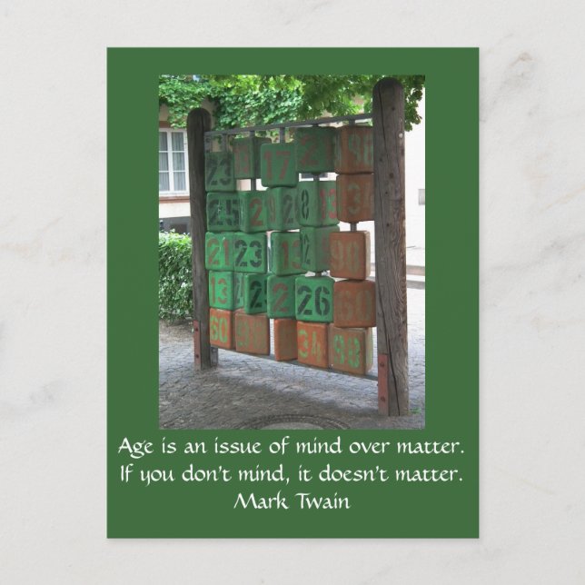 Inspirational card: Age quote Postcard (Front)